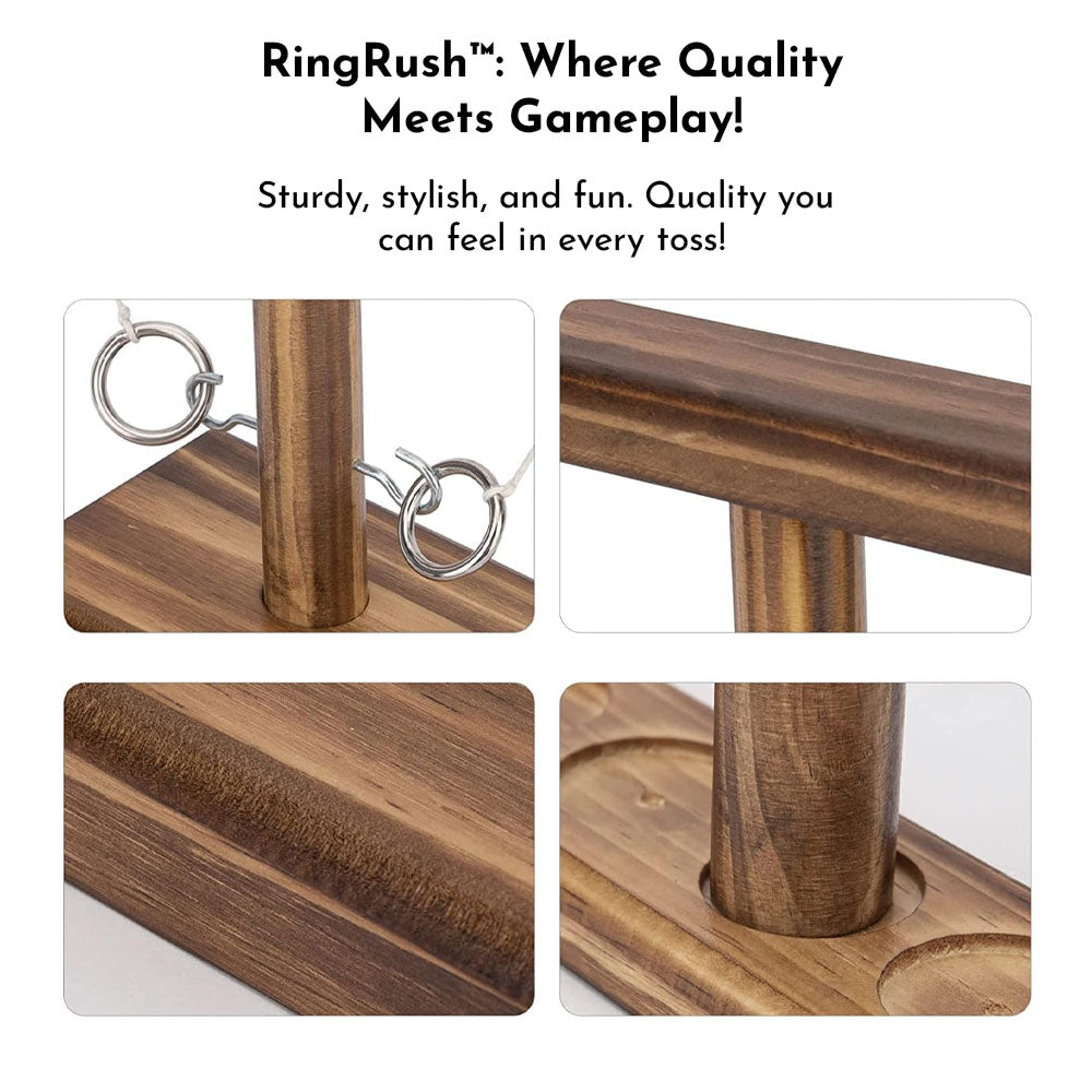 RingRush™ Wooden Hook & Ring Game